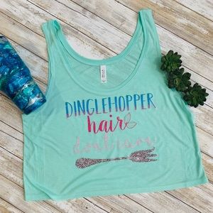 Mermaid Themed Cropped Tank NWOT